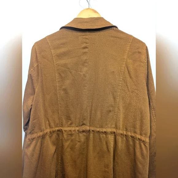 Torrid Drape Front Trench Jacket In Camel Size 1x - Picture 8 of 9